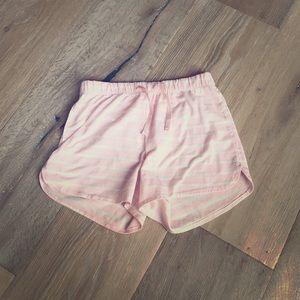 White and pink stripped pj shorts!